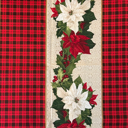 Buffalo Plaid & Poinsettia Stripes Cotton: 3 yds