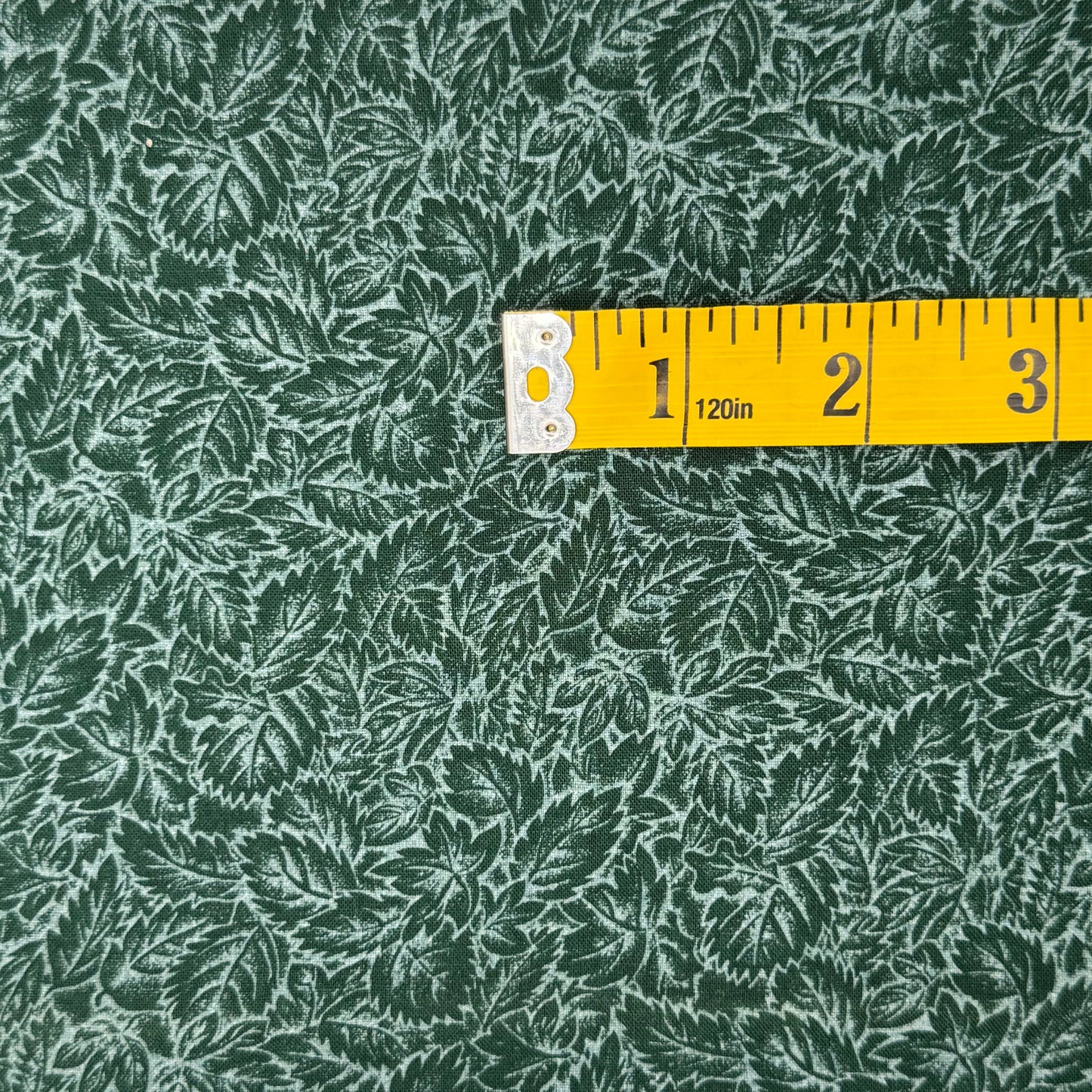 Two Tone Green Floral Cotton: 1 yd