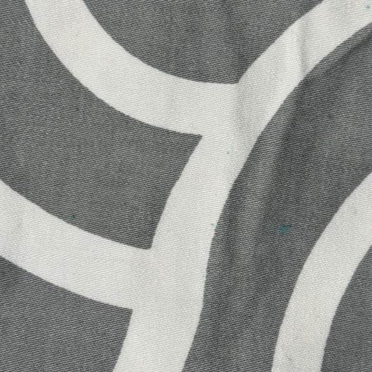 Gray/White Bold Abstract Print Home Decor Cotton: 1.5 yds