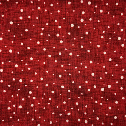 Red With White Dots Cotton: 1 yd