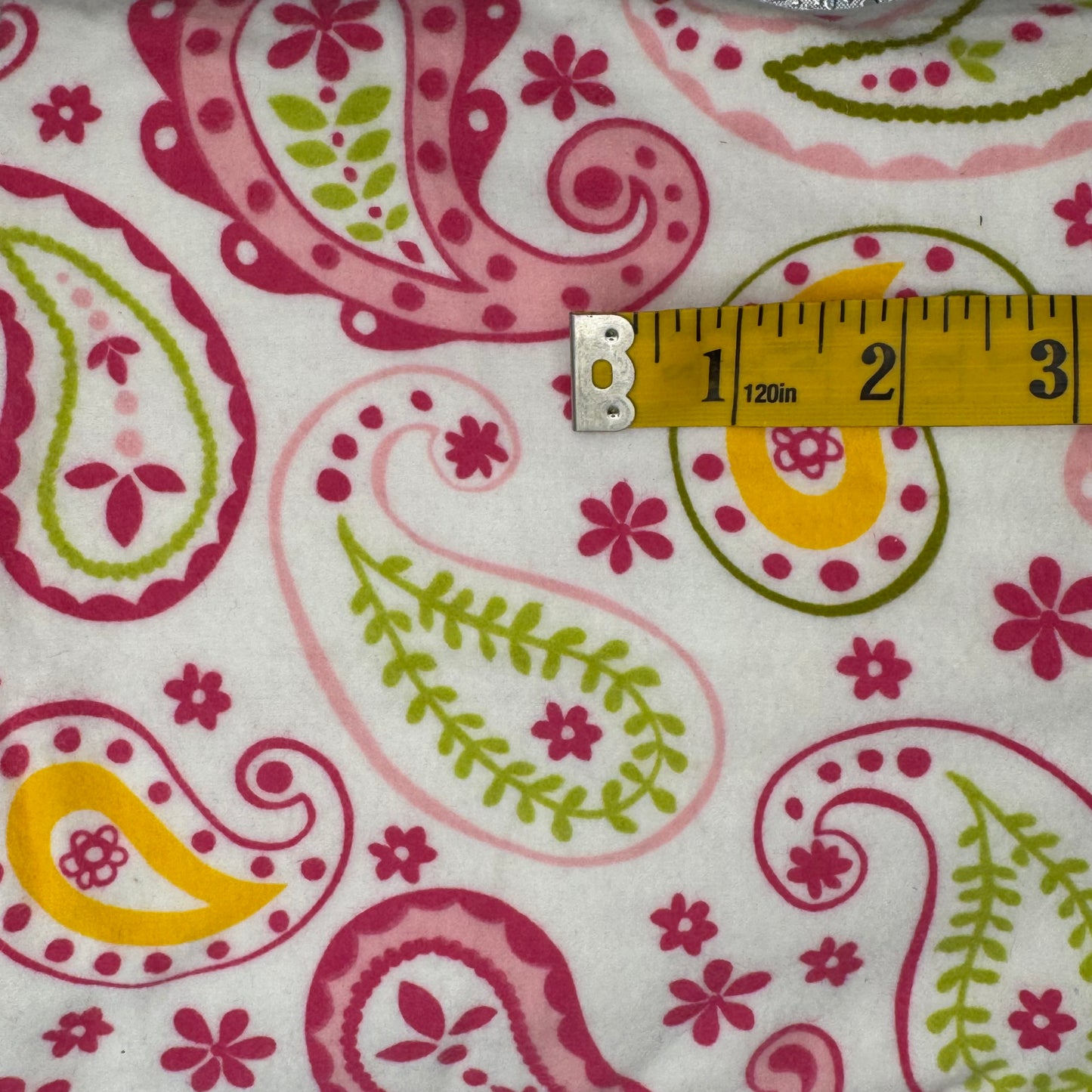 Pink & Green Paisley Lightweight Flannel: 2.5 yds