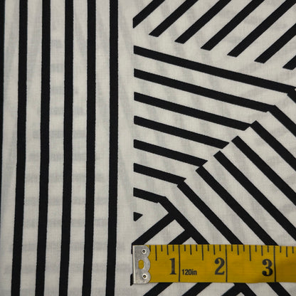 Black & White Stripes Cotton: 2 yds