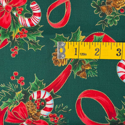 Candy Cane Christmas Cotton Blend: 2.75 yds