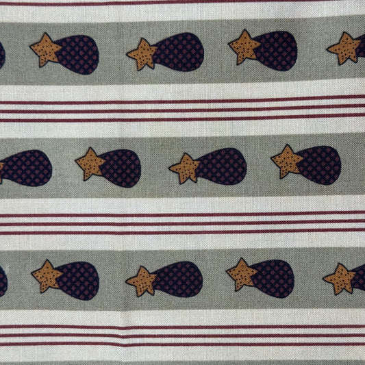 Multicolor Novelty Print Stripe Cotton: 1 yd