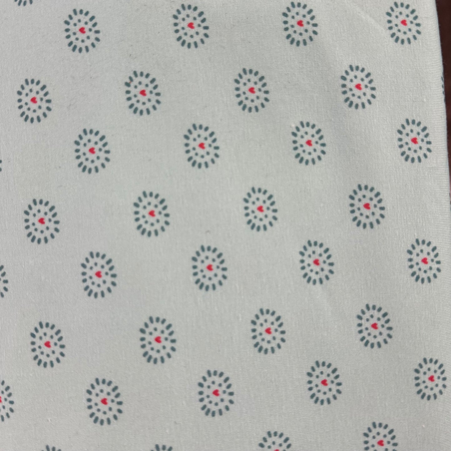Mint Dots & Hearts Stretch Jersey: 2.5 yds