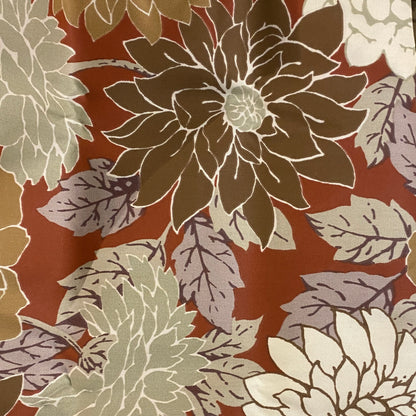 Rust Floral Home Decor: 1 yd