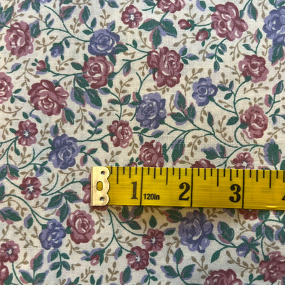 Pink & Purple Floral Cotton: 2 yds