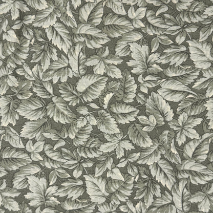 Grayish Green Leaves Cotton: 1 yd