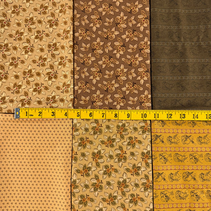 Fancy Flowers & Stripes Half-Yard Bundle