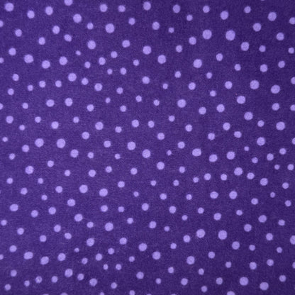 Purple Dots Brushed Cotton Blend: 1 yd