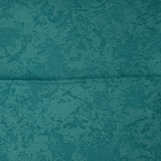 Teal Marbled Cotton: 1.25 yds