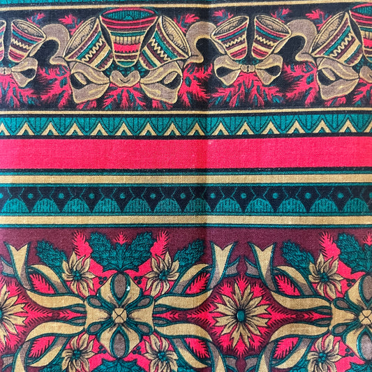 Red & Green Holiday Stripes Cotton: 2.5 yds