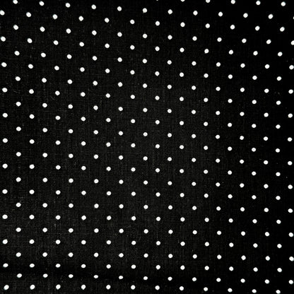 Black & White Polka Dots Cotton Blend: 3 yds