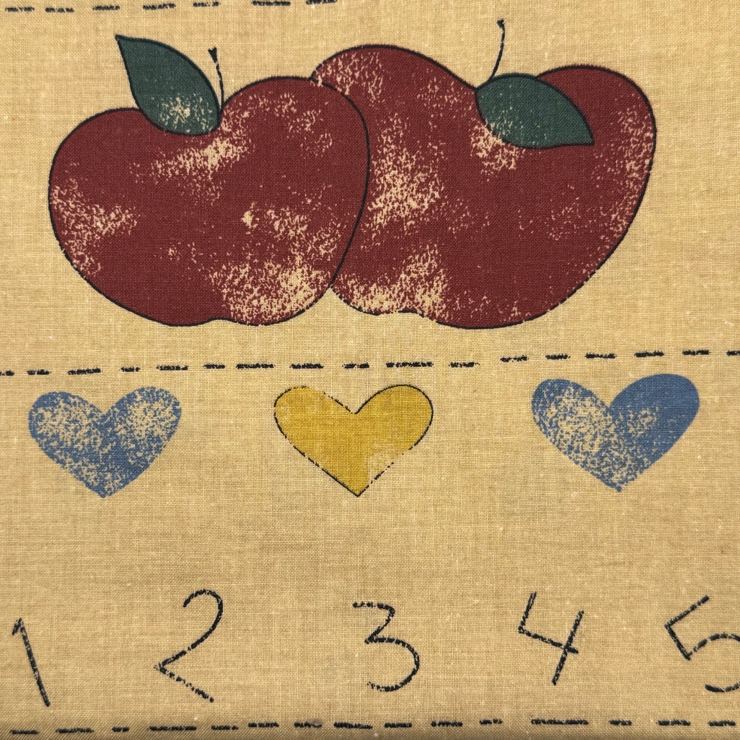 Multicolor Tan School Novelty Print Cotton: 2 yds