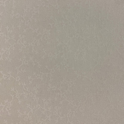 White Subtle Floral Vines Cotton: 1 yd