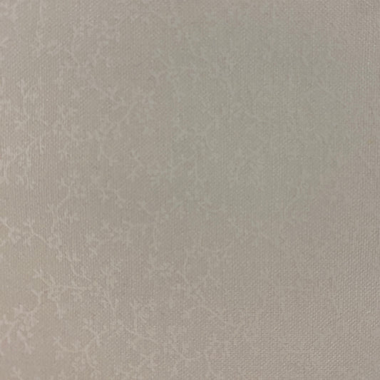 White Subtle Floral Vines Cotton: 1 yd