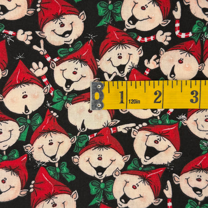 Christmas Elves Cotton: 1 yd