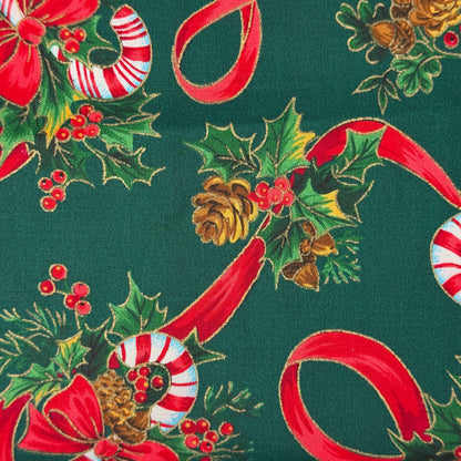 Candy Cane Christmas Cotton Blend: 2.75 yds