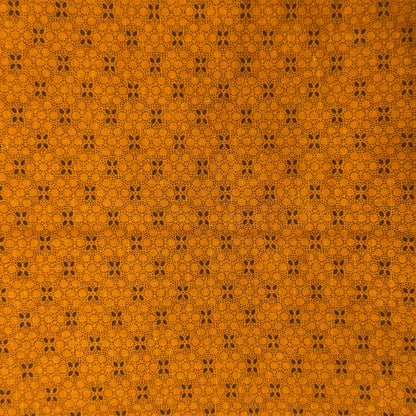 Orange With Geometric Shapes Cotton: 1 yd
