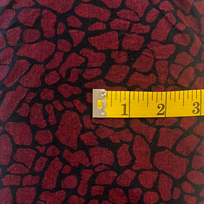 Red & Black Spotted Jersey: 4 yds