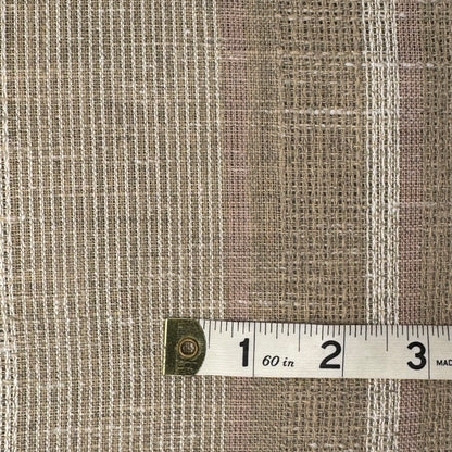 Tan/Ivory/Pale Pink Loose Weave Home Decor Cotton Blend: 3 yds
