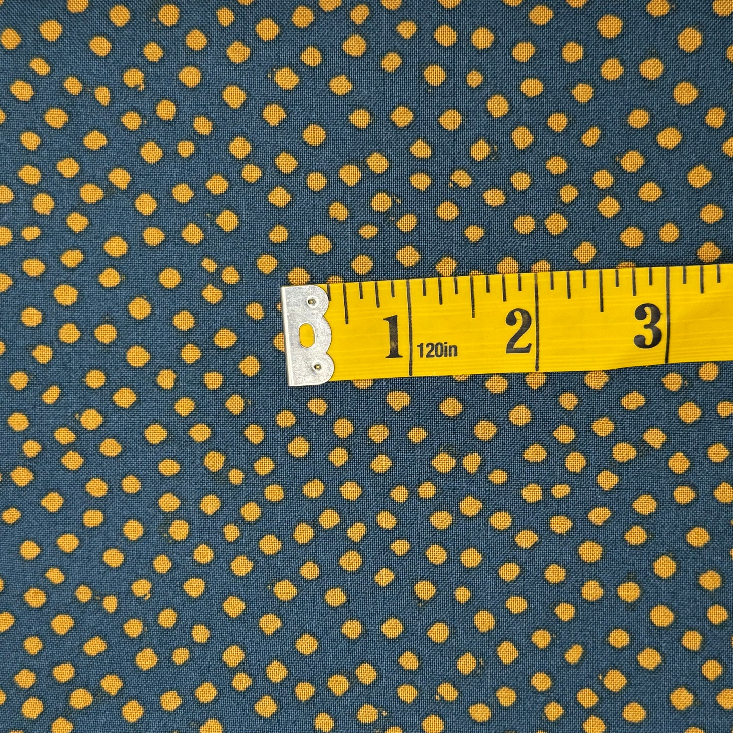 Green & Gold Organic Dots Cotton: 3 yds