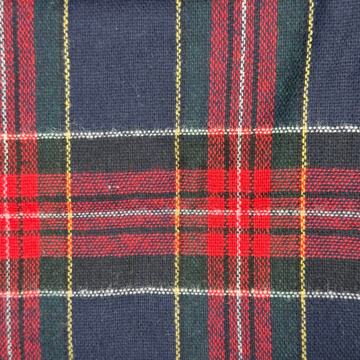 Blue, Green & Red Plaid Wool Blend: 2.25 yds