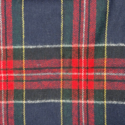 Blue, Green & Red Plaid Wool Blend: 2.25 yds
