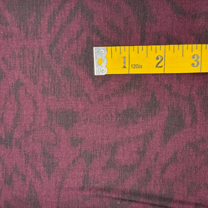 Tonal Burgundy Abstract Leaves Cotton: 2 yds