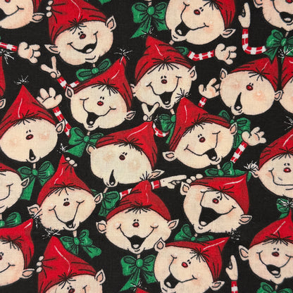 Christmas Elves Cotton: 1 yd