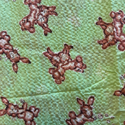 Playful Bunnies Seersucker Cotton: 1.75 yds