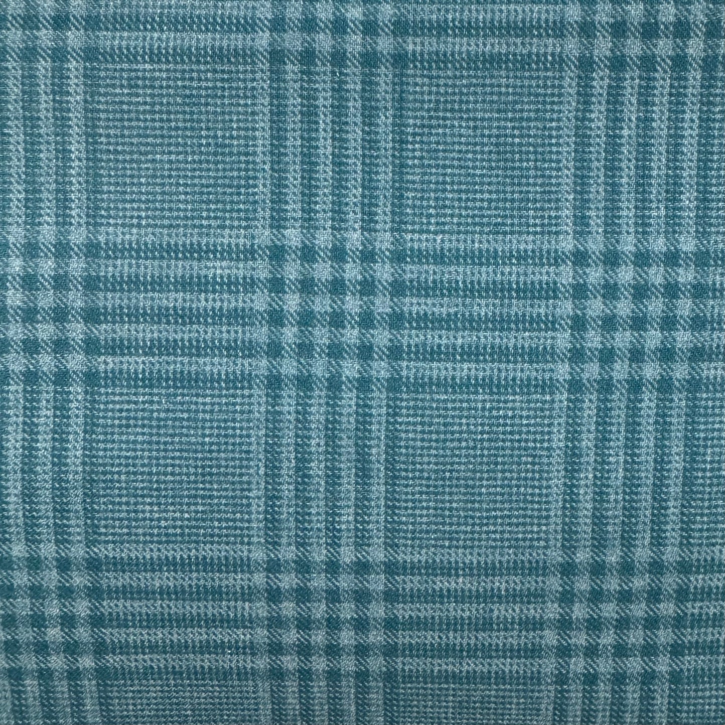 Blue & Green Plaid Wool Blend: 3 yds