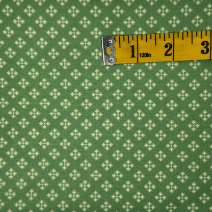 Green Diamonds Cotton: 2 yds