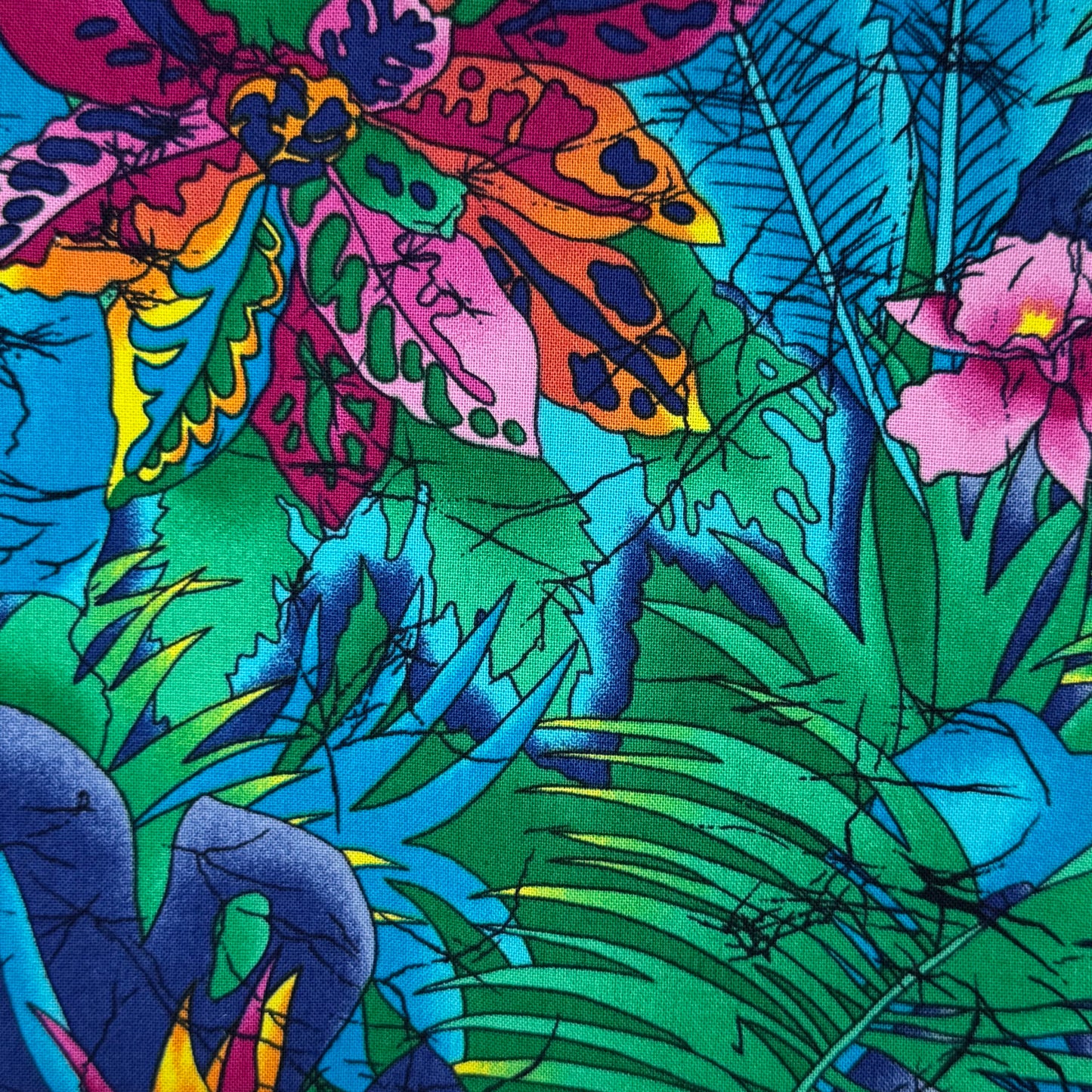 Tropical Floral Cotton: 1 yd