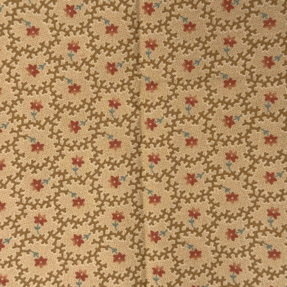 Tan With Wandering Vines Cotton: 2 yds
