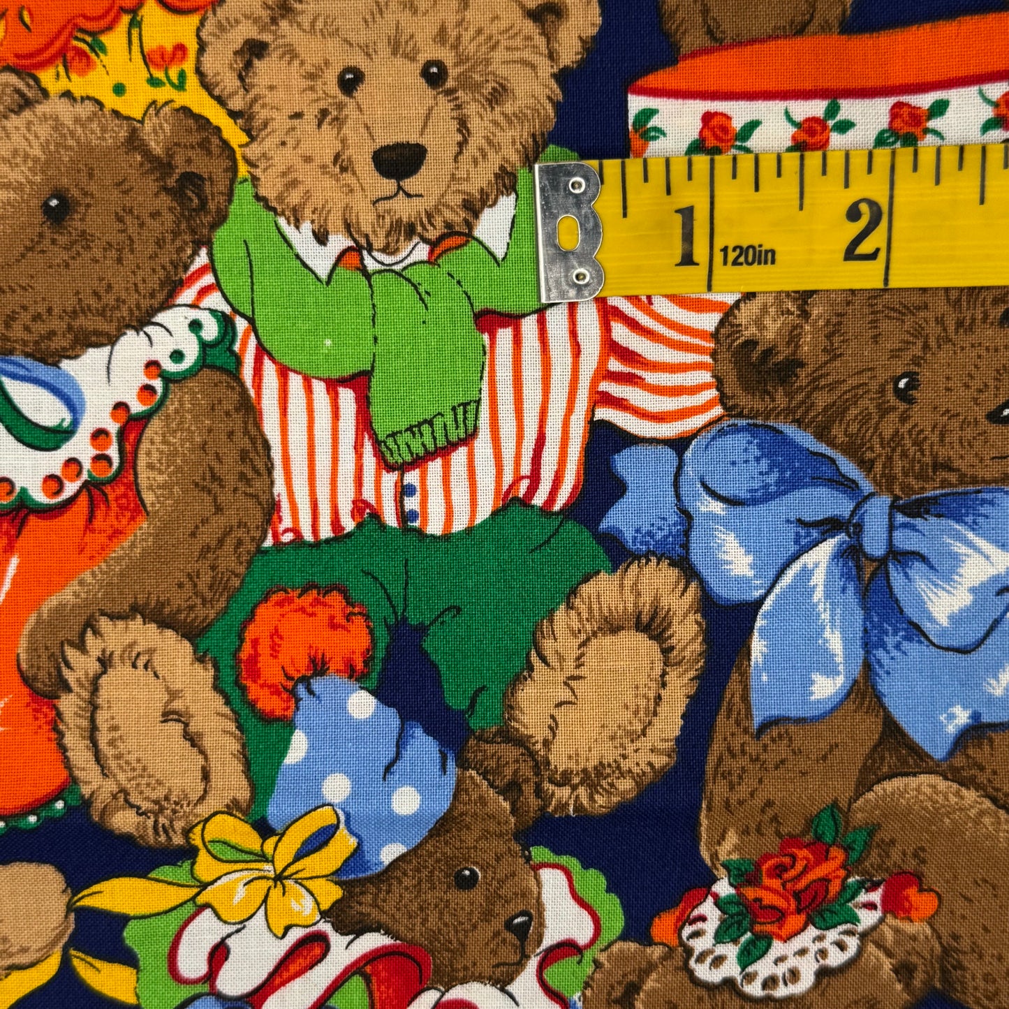 Dressed up Teddy Bears Cotton Blend: 3 yds