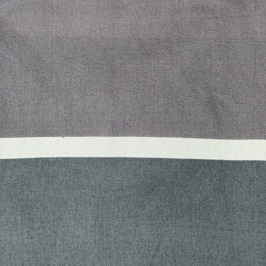 Lightweight Black/Gray/Cream Color Block/Stripe Cotton Shirting: 2 yds