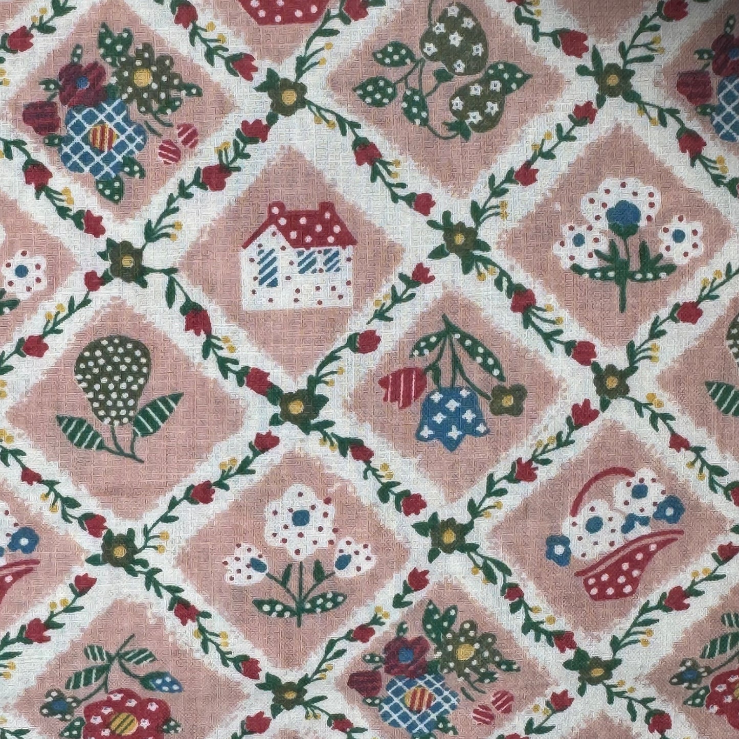 Multicolor Quilt-Inspired Novelty Print Cotton: 3 yds