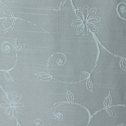 Light Blue Embroidered Floral Home Decor: 3 yds