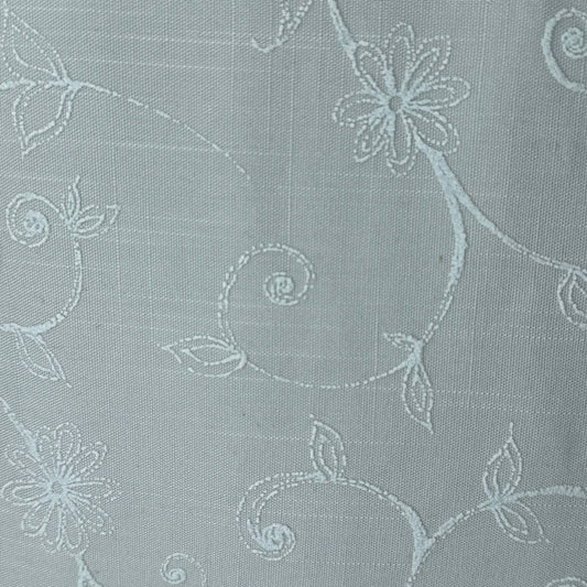 Light Blue Embroidered Floral Home Decor: 3 yds