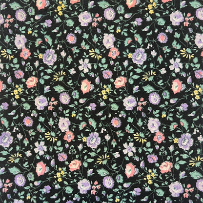 Purple, Pink & Yellow Floral Cotton: 2 yds