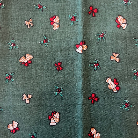 Holly Berries, Bells & Bows Cotton: 2 yds