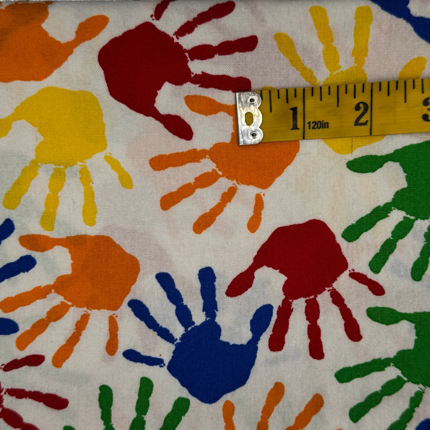Small Hand Print Cotton: 1 yd