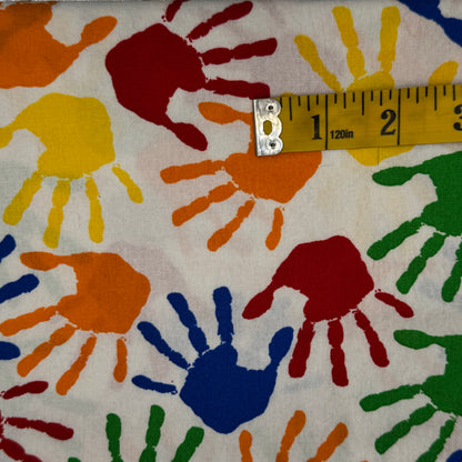 Small Hand Print Cotton: 1 yd