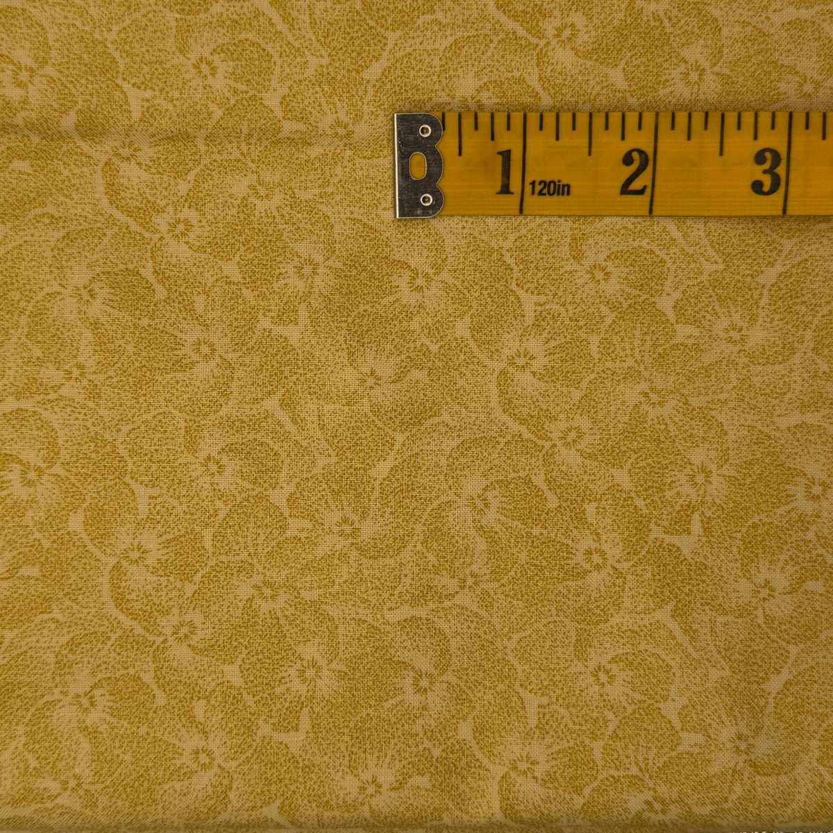 Mustard Subtle Floral Cotton: 2 yds