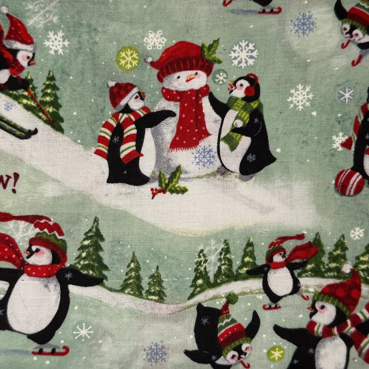 Snowmen & Penguins Cotton: 3.5 yds