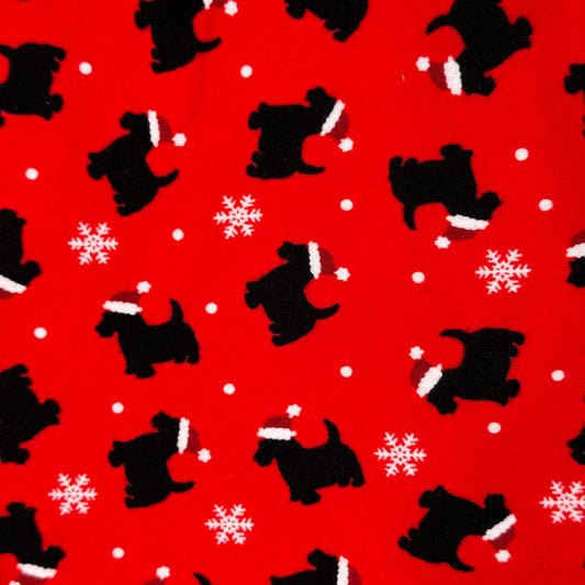 Holiday Dog Stretch Jersey: 1 yd