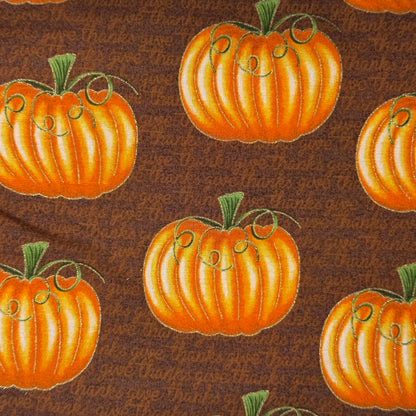 Sparkly Pumpkins Cotton Blend: 1.75 yds