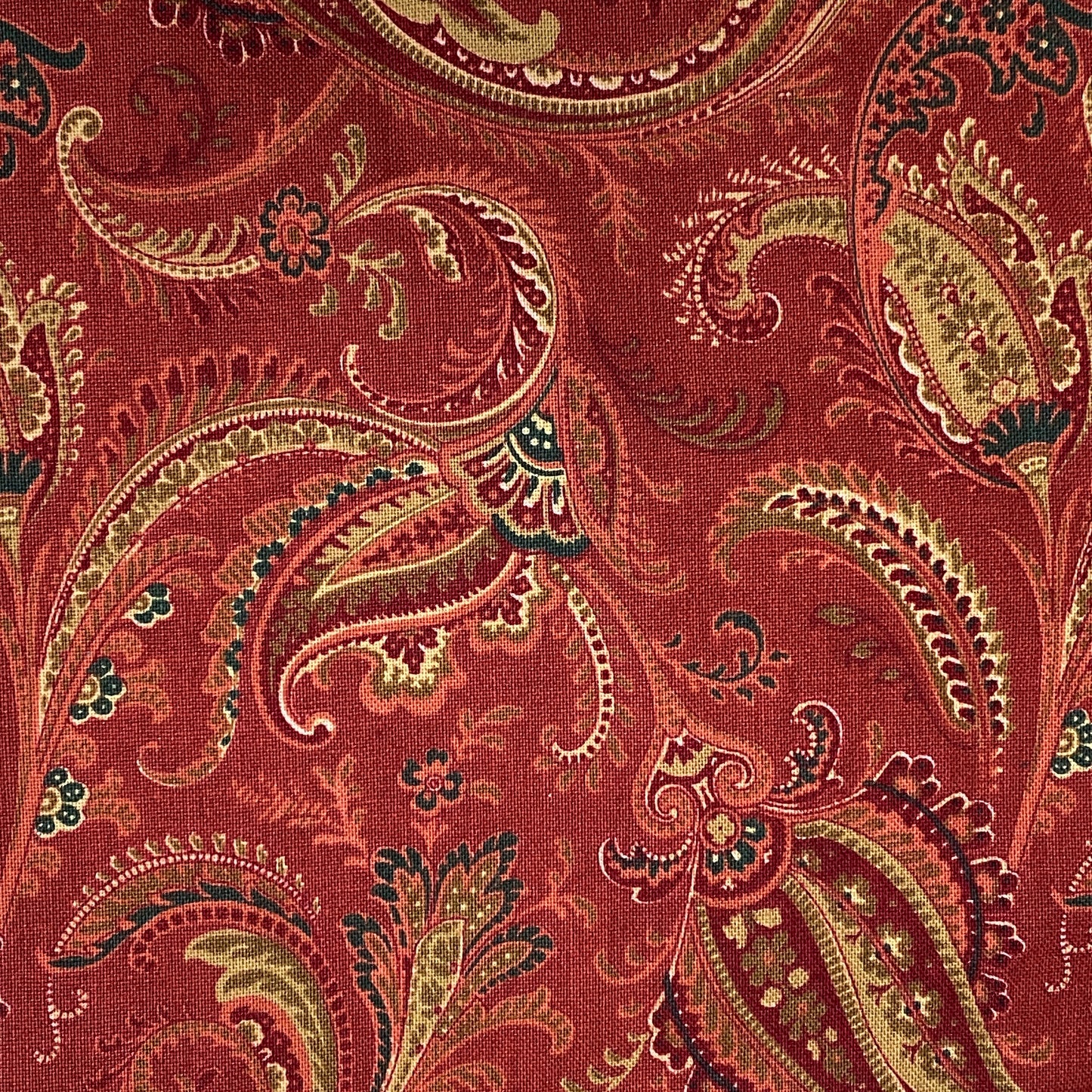 Dark Red Paisley Cotton: 2 yds