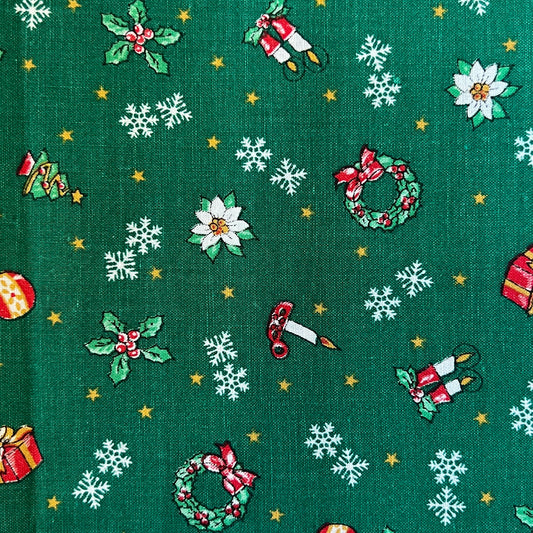 Holiday Floral Cotton: 1 yd